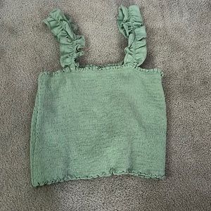 Ruffled Shoulder crop top